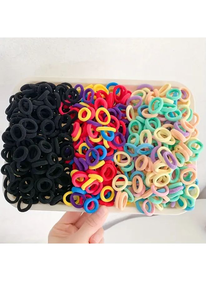 100pcs Warm Sun Color Seamless Hair Ties Soft Elastic Bands For Ponytail Bun Everyday Use - Image 5